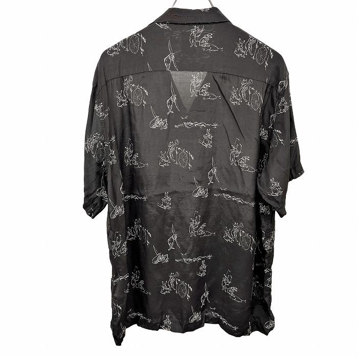 Design Tshirts Store graniph グラニフ アロハシャツ 鳥獣人物 Design Tshirts Store graniph グラニフ アロハシャツ 鳥獣人物