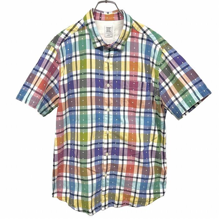 Design Tshirts Store graniph グラニフ シャツ チェック×ドット 半袖 