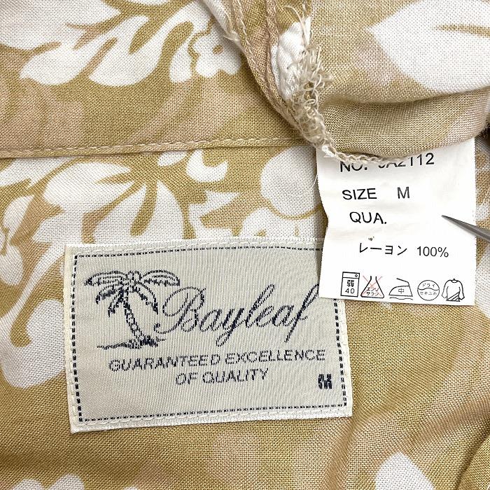 ベイリーフ BAYLEAF アロハシャツ 花柄 フラワー 半袖 胸ポケット