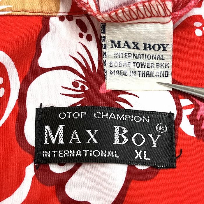 マックスボーイ MAX BOY オープンカラーシャツ 開襟 アロハ柄 花