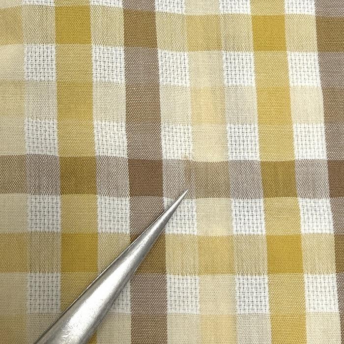 マックレガー McGREGOR シャツ チェック 半袖〜5分袖 ポケット無し 古着 M イエローベージュ系 ベージュ系×茶系×白系 レディース | McGREGOR | 02