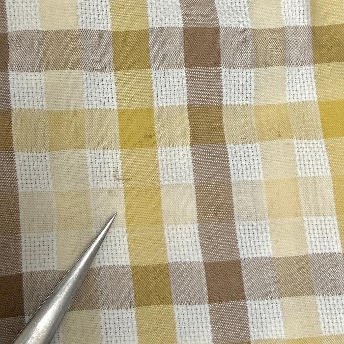 マックレガー McGREGOR シャツ チェック 半袖〜5分袖 ポケット無し 古着 M イエローベージュ系 ベージュ系×茶系×白系 レディース | McGREGOR | 03