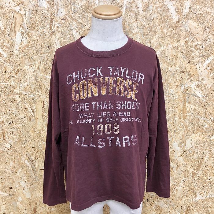 Converse コンバース Ll メンズ Tシャツ カットソー ロンt 英字プリント 丸首 クル ネック 長袖 ロングスリーブ 綿100 ボルドー 赤紫系 Tl009 Undo Rowa ヤフー店 通販 Yahoo ショッピング