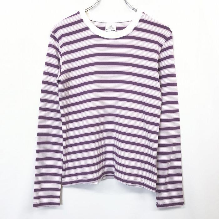 adidas アディダス Tシャツ カットソー ボーダー 背中にロゴ adidas アディダス Tシャツ カットソー ボーダー 背中にロゴ