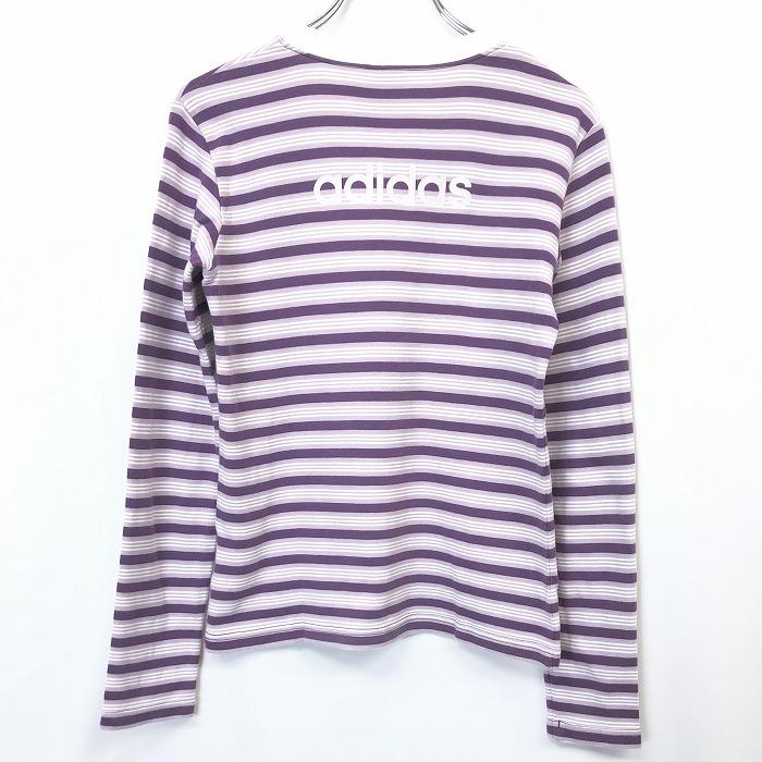 adidas アディダス Tシャツ カットソー ボーダー 背中にロゴ adidas アディダス Tシャツ カットソー ボーダー 背中にロゴ