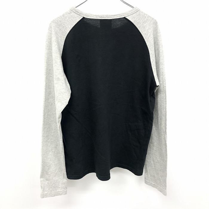 ナイキ NIKE Tシャツ プリント 3Dグラフィック ロゴ 丸首 ラグラン 長袖 綿100% 150-160(L) ブラック×ヘザーグレー 黒 キッズ ジュニア | NIKE | 01