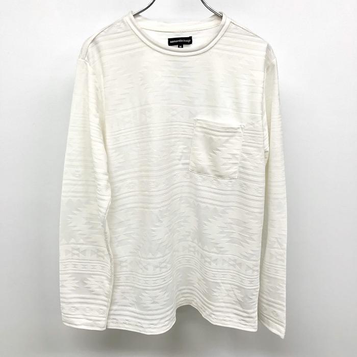 semantic design セマンティックデザイン M メンズ Tシャツ ジャカード  