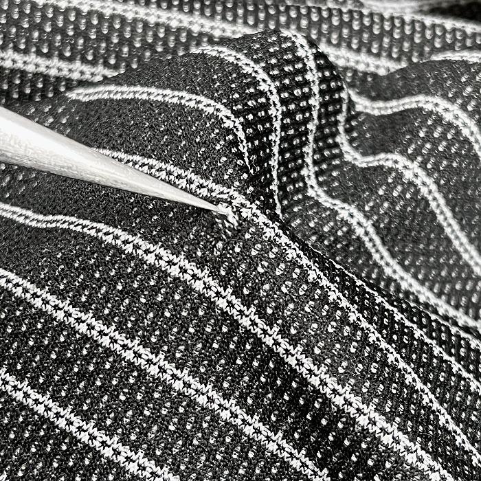 le coq sportif GOLF COLLECTION ゴルフ モックネックTシャツ ボーダー ロゴ刺繍 長袖 ポリ×毛 L ブラック×グレー×ホワイト 黒 メンズ | le coq sportif | 02