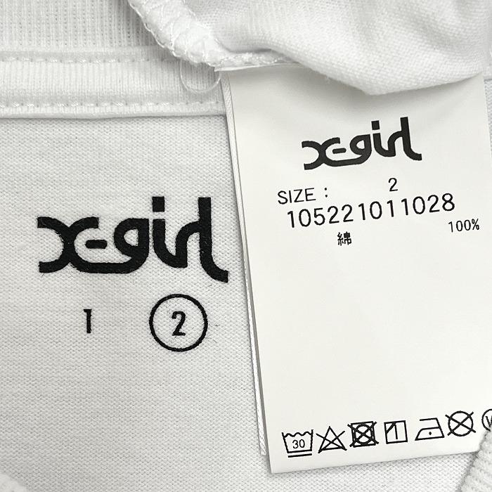 X-girl エックスガール Tシャツ ロゴプリント 長袖 袖プリント
