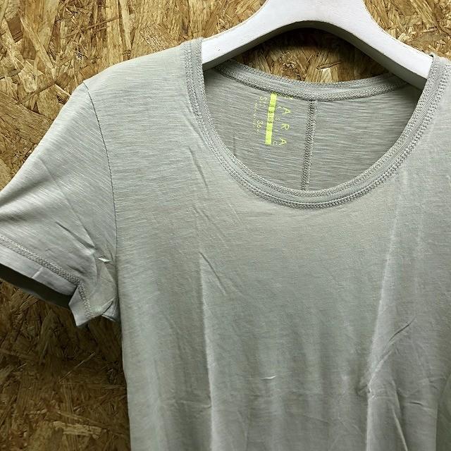 ザラベーシック ZARA BASIC 薄手 Tシャツ 半袖 ラウンドネック カットソー 無地 ボックスカット S ヘザーグレージュ メンズ｜undo-rowa｜03