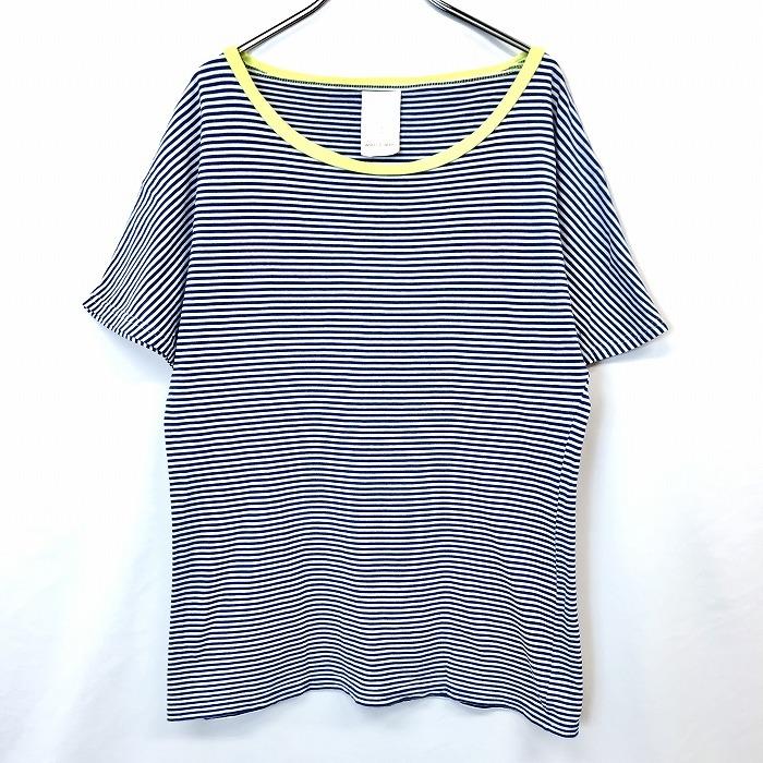 Who S Who Gallery フーズフーギャラリー 3 メンズ Tシャツ カットソー ボーダー 広めのuネック シームレススリーブ 半袖 綿100 ブルー 青 Ts Undo Rowa ヤフー店 通販 Yahoo ショッピング