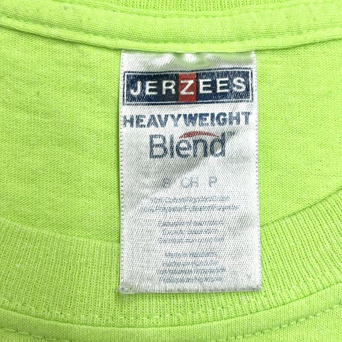 ジャージーズ JERZEES Tシャツ 輸入古着 バスケットボール 『BASKETBALL is MY sport!』 半袖 丸首 綿×ポリ S グリーン 黄緑 レディース｜undo-rowa｜03