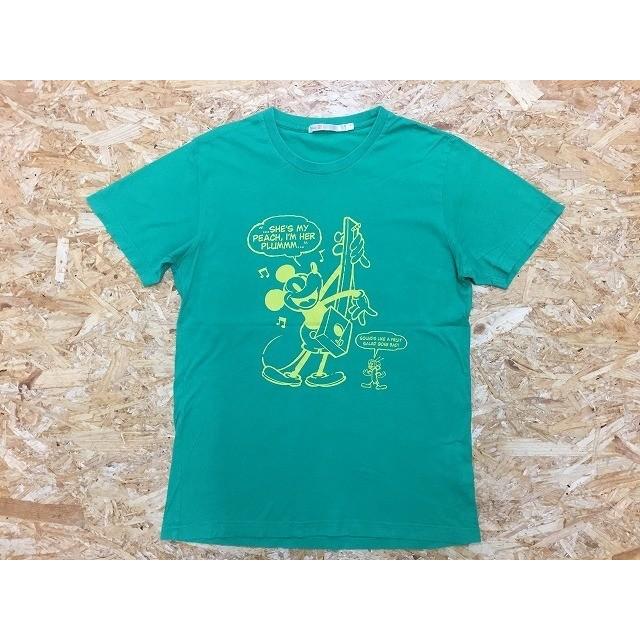 コラボ Uniqlo Disney ユニクロ ディズニー Mサイズ メンズ Tシャツ ミッキーマウス プリント 丸首 半袖 綿100 グリーン 緑 Ts Undo Rowa ヤフー店 通販 Yahoo ショッピング