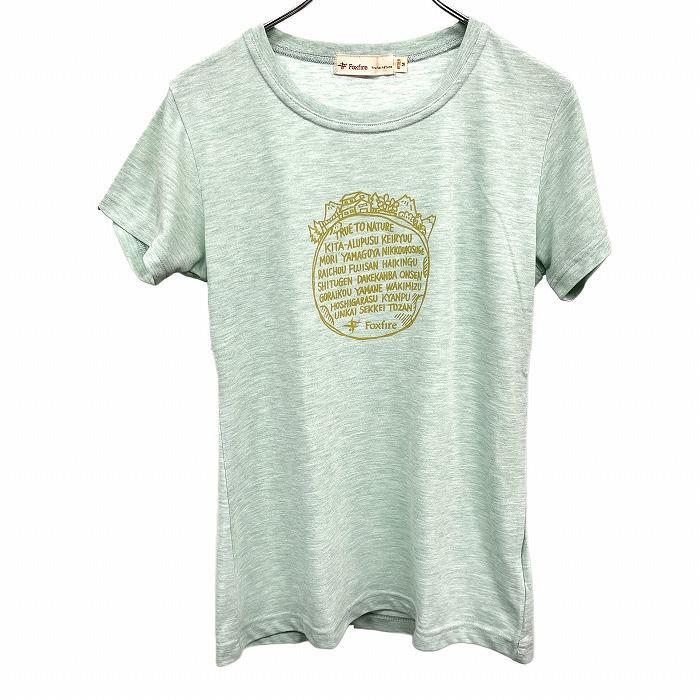 日本製 Foxfire Mサイズ レディース Tシャツ ローマ字 イラスト 地球 プリント 丸首 半袖 ポリエステル100 ヘザーエメラルドグリーン Ts025 Undo Rowa ヤフー店 通販 Yahoo ショッピング