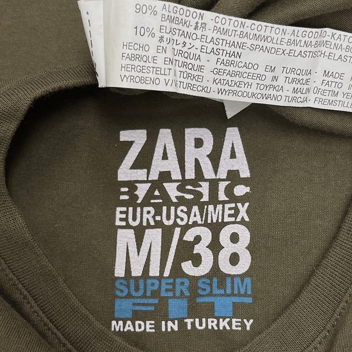 ZARA BASIC ザラベーシック Tシャツ 無地 ストレッチ スーパー ZARA BASIC ザラベーシック Tシャツ 無地 ストレッチ スーパー