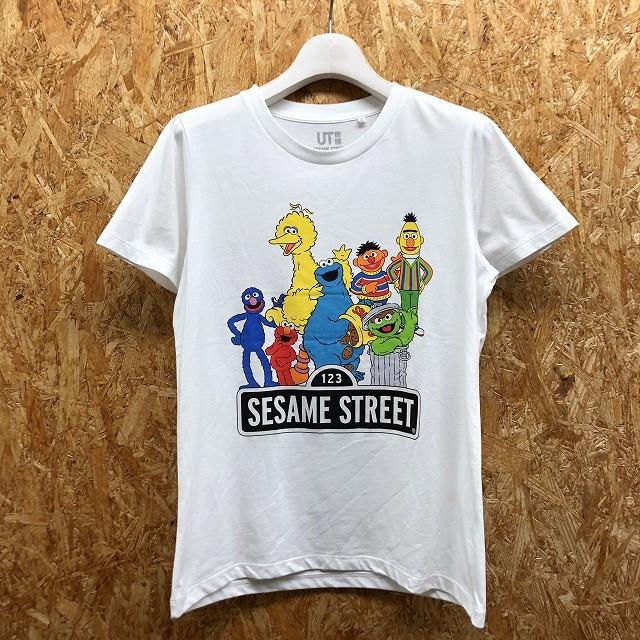 コラボ Ut Uniqlo Sesame Street ユニクロ セサミストリート L レディース Tシャツ キャラクタープリント 丸首 半袖 ホワイト 白 Ts Undo Rowa ヤフー店 通販 Yahoo ショッピング