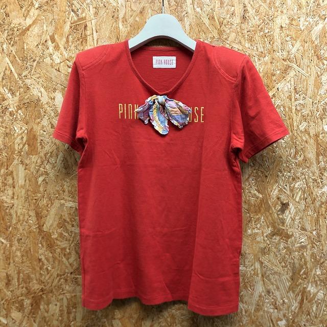 PINK HOUSE ピンクハウス - レディース Tシャツ 肩パッド入り PINK HOUSE ピンクハウス - レディース Tシャツ 肩パッド入り