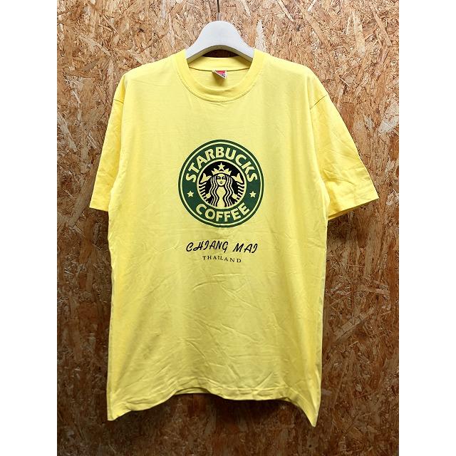 No Problem メンズ インポート古着 Tシャツ Starbucks Coffee Thailand 両面プリント 丸首 カットソー 半袖 綿100 イエロー 黄色 Ts Undo Rowa ヤフー店 通販 Yahoo ショッピング