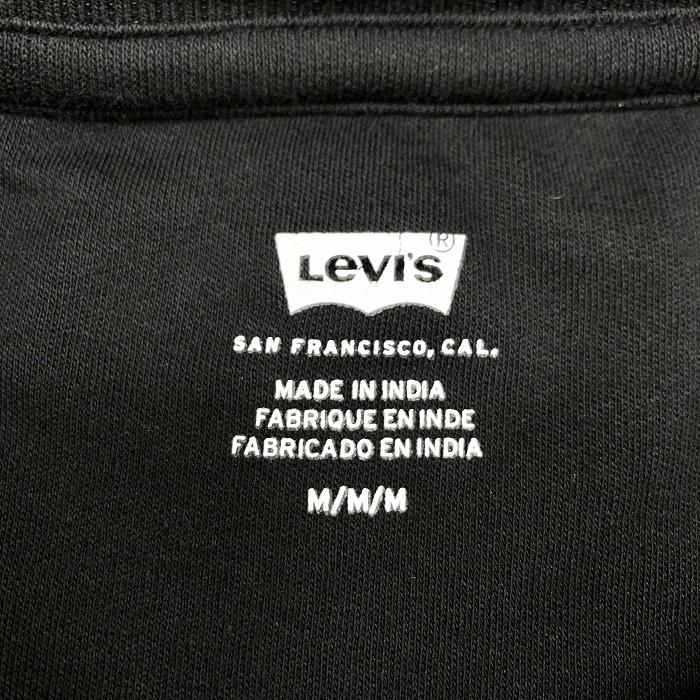 リーバイス LEVI'S Tシャツ カットソー 袖にロゴプリント 丸首 クル―ネック 半袖 綿100% M ブラック×レッド×ホワイト メンズ｜undo-rowa｜06