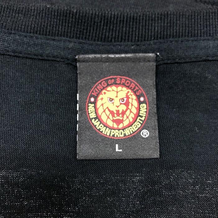 NJPW 新日本プロレス L メンズ(レディース？) サイン入りTシャツ 『THE AERIAL ASSASSION / CHAOS』 カットソー 丸首 半袖 綿100% 黒 |  | 05
