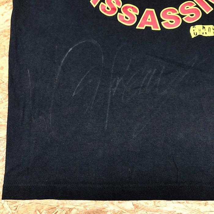 NJPW 新日本プロレス L メンズ(レディース？) サイン入りTシャツ 『THE AERIAL ASSASSION / CHAOS』 カットソー 丸首 半袖 綿100% 黒 |  | 06