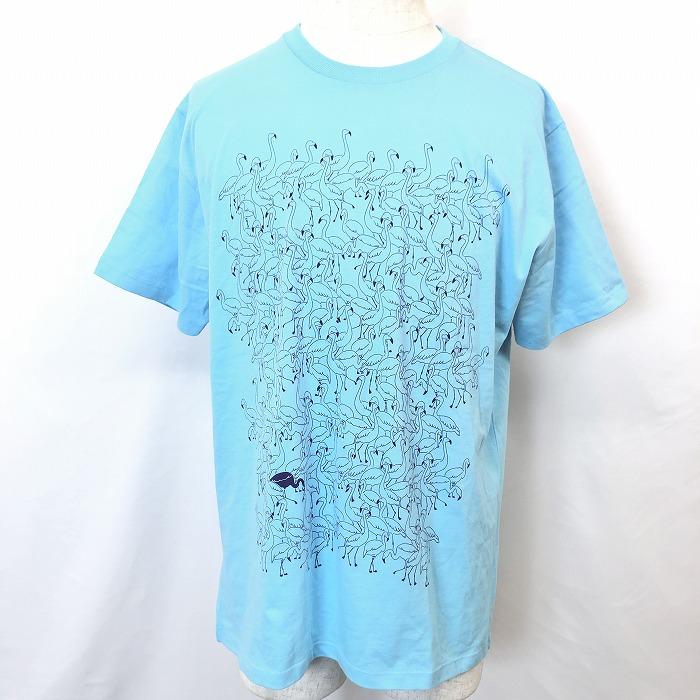 Graniph グラニフ L メンズ Tシャツ カットソー プリント イラスト フラミンゴ 鳥 丸首 クル ネック 半袖 服 綿100 コットン ブルー 水色 Ts Undo Rowa ヤフー店 通販 Yahoo ショッピング