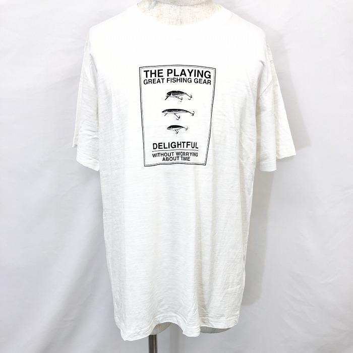 Wmb Workman ワークマン Ll メンズ 男性 Tシャツ プリント 釣り フィッシング ルアー 英字 丸首 半袖 綿100 ヘザーオフホワイト 杢白系 Ts Undo Rowa ヤフー店 通販 Yahoo ショッピング