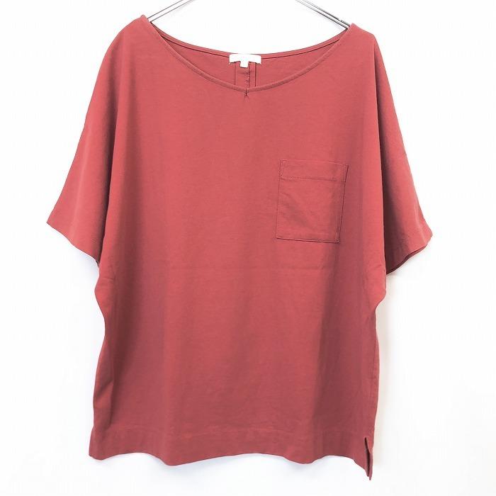 studio CLIP スタディオクリップ L レディース ポケットTシャツ カットソー ビッグシルエット 無地 5分袖 綿100% ベイクドレッド系 赤系 :TS04098:Undo Rowa ヤフー店 通販 ● studio CLIP スタディオクリップ カットソー 半袖 ハイネック