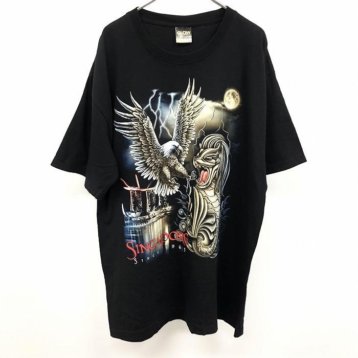 GLOW IN SG - XL メンズ インポート古着 オーバーサイズ Tシャツ