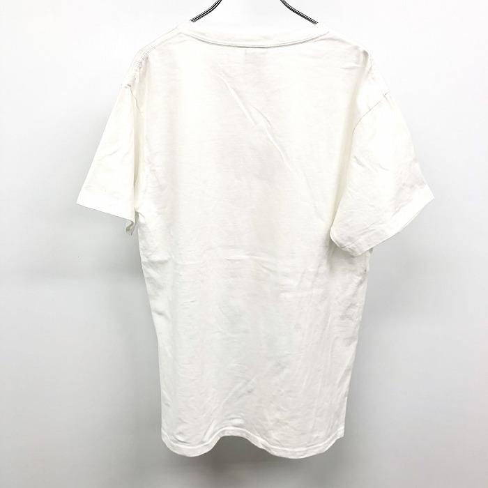 セイハロー SAYHELLO Tシャツ カットソー ロゴプリント 英字 文字 ボーダー 丸首 半袖 綿100% M ヘザーオフホワイト 杢白系 メンズ 男性 | SAYHELLO | 01
