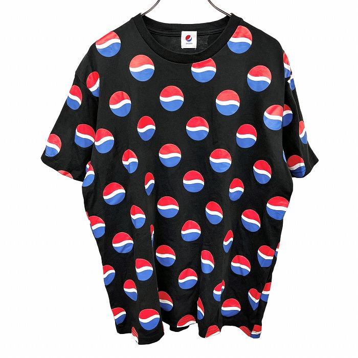 PEPSI ペプシコーラ COLA Tシャツ ロゴプリント 半袖 丸首