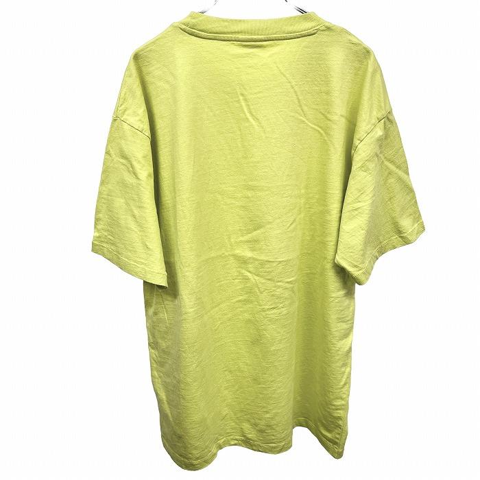 ジーユー|スタジオセブン GU|STUDIO SEVEN Tシャツ ロゴプリント 英字 文字 半袖 丸首 カットソー 綿100% M グリーン 緑×黒×白 メンズ | ジーユー | 01