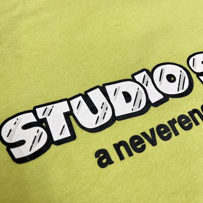 ジーユー|スタジオセブン GU|STUDIO SEVEN Tシャツ ロゴプリント 英字 文字 半袖 丸首 カットソー 綿100% M グリーン 緑×黒×白 メンズ | ジーユー | 02