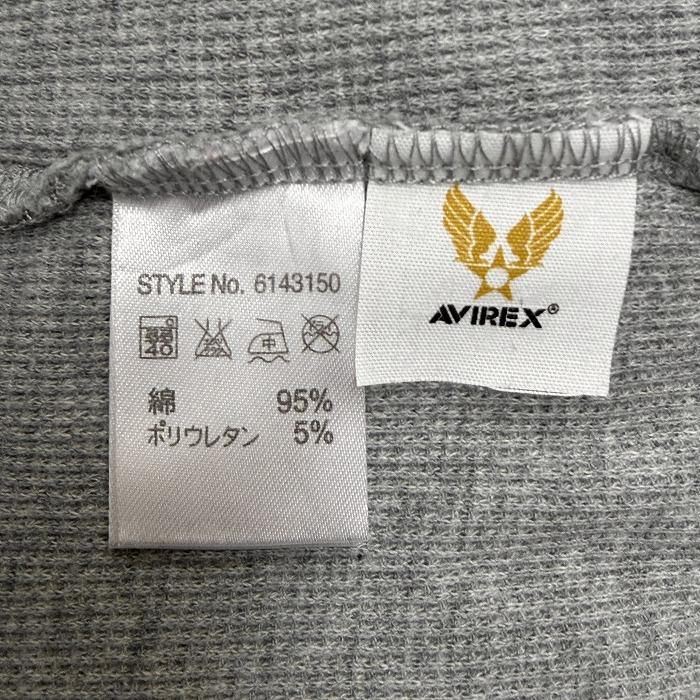 アヴィレックス AVIREX U.S.A. Tシャツ ストレッチ 背中の首元にロゴプリント 半袖 丸首 綿×ポリウレタン L ヘザーグレー メンズ | AVIREX | 04