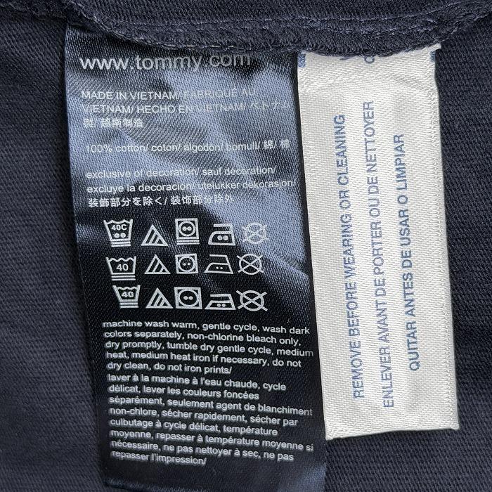 トミーヒルフィガー 【新品】TOMMY HILFIGER Tシャツ Vネック ロゴ刺繍 半袖 綿100% コットン XXL 2XL 3L ネイビー 紺×赤×白 メンズ | TOMMY HILFIGER | 04