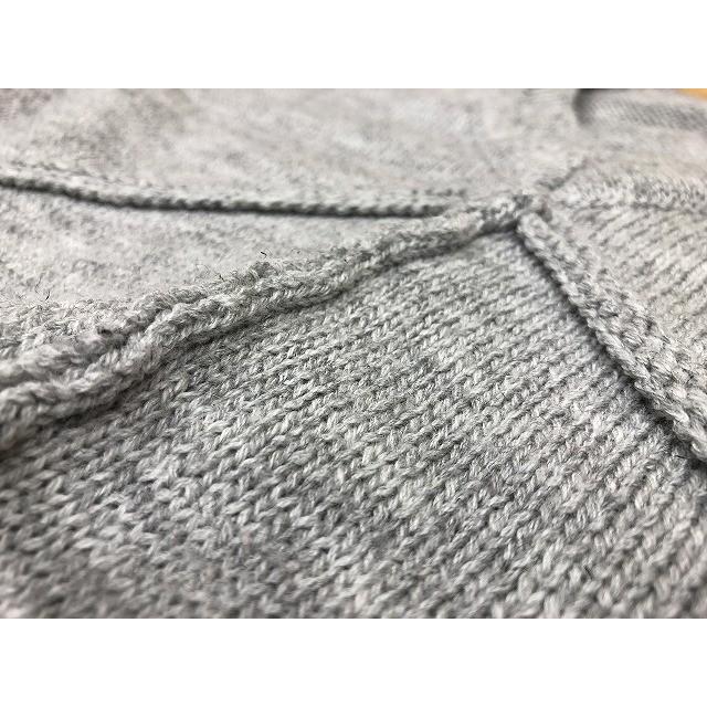 プレーンクロージング PLAIN CLOTHING ニット セーター バイカラー Vネック 長袖 サイズF ヘザーグレー×オフホワイト レディース | PLAIN CLOTHING | 02