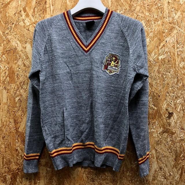 Harry Potter ハリーポッター メンズ チルデンニット セーター Gryffindor グリフィンドール ワッペン Vネック 長袖 ヘザーグレー Wl01840 Undo Rowa ヤフー店 通販 Yahoo ショッピング