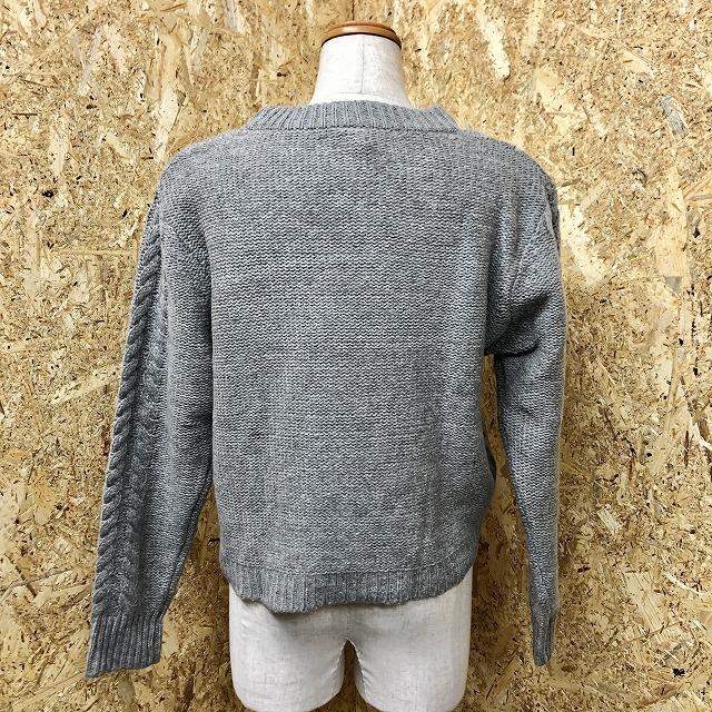 イチナナキュウ/ダブルジー 179/WG ケーブルニット セーター ショート丈 長袖 毛×ナイロン×アクリル FREE メランジグレー レディース | 179/WG | 03