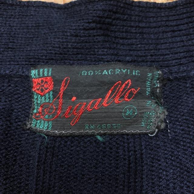 Sigallo - M メンズ インポート古着 ヴィンテージニット カーディガン