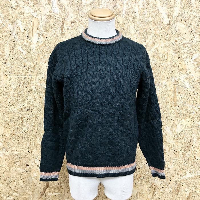【新品】gim ダークブルー　コットンセーターMサイズ　メンズ 新品】gim ダークブルーコットンセーターMサイズメンズ