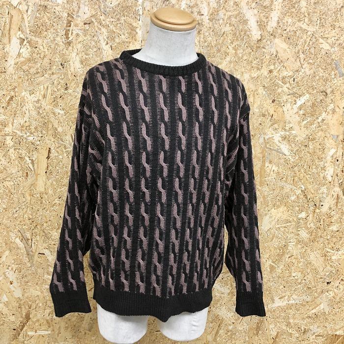 ブランド不明 メンズ ケーブルニット セーター 一部長毛 プルオーバー 丸首 長袖 アクリル ウール ブラック ブラウン系 Wl062 Undo Rowa ヤフー店 通販 Yahoo ショッピング