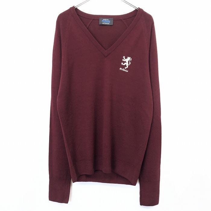 Mcritchie Of Edinburgh ニット セーター 刺繍 Vネック ラグラン 長袖
