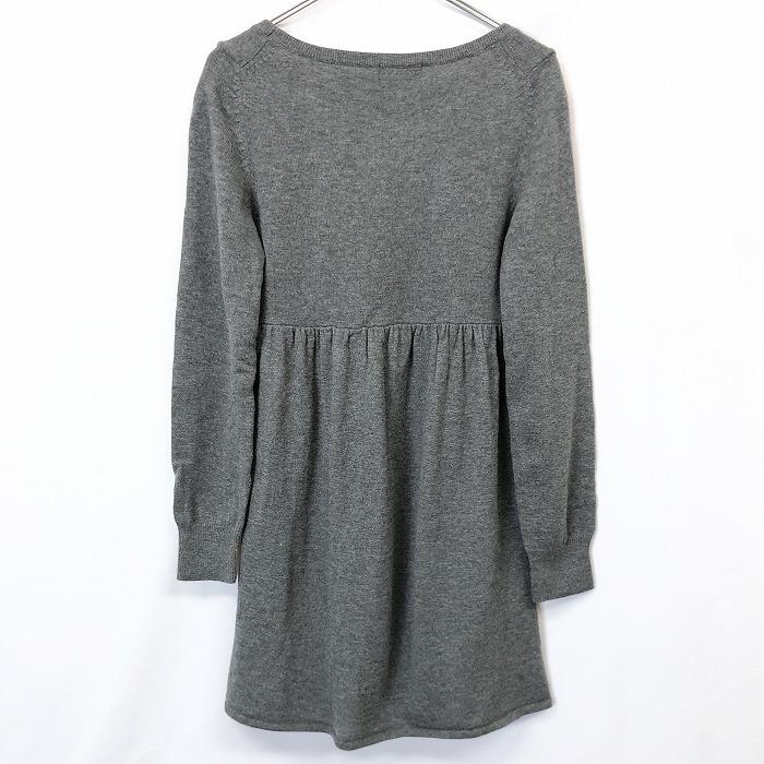 パーリーゲイツ PEARLY GATES 薄手 プルオーバー ニット チュニック Vネック ウエストゴム 長袖 ウール100% 1 ヘザーグレー レディース | PEARLY GATES | 01