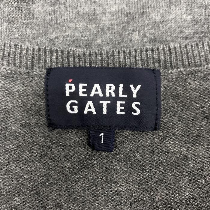 パーリーゲイツ PEARLY GATES 薄手 プルオーバー ニット チュニック Vネック ウエストゴム 長袖 ウール100% 1 ヘザーグレー レディース | PEARLY GATES | 02