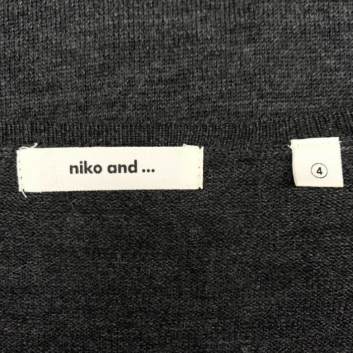 niko and ... ニコアンド 4 レディース 薄手 プルオーバー ニットチュニック ロング丈 セーター 長袖 ウール100% ヘザーチャコールグレー | niko and… | 02