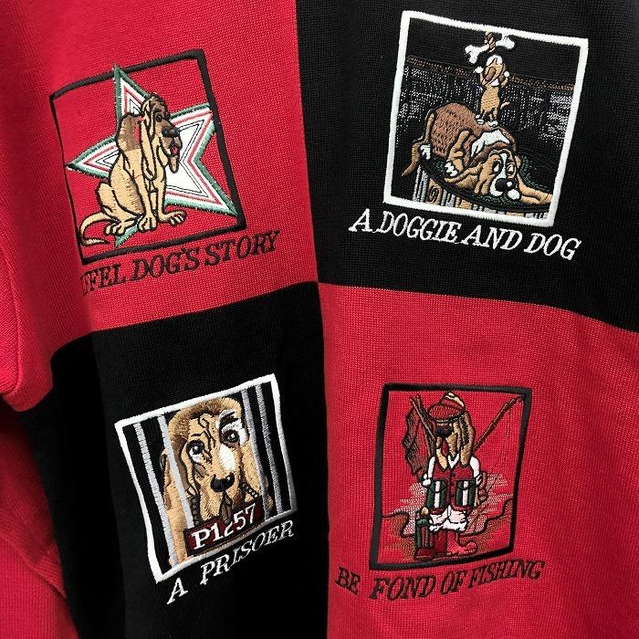 Zuben knit collection プルオーバーニット セーター 犬の刺繍