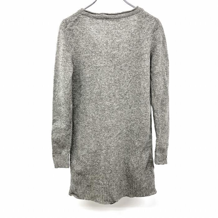 BEAUTY＆YOUTH UNITED ARROWS ニットワンピース ニットチュニック 裏地無し 無地 スリムフィット 長袖 ウール100% 杢グレー レディース | BEAUTY＆YOUTH UNITED ARROWS | 01