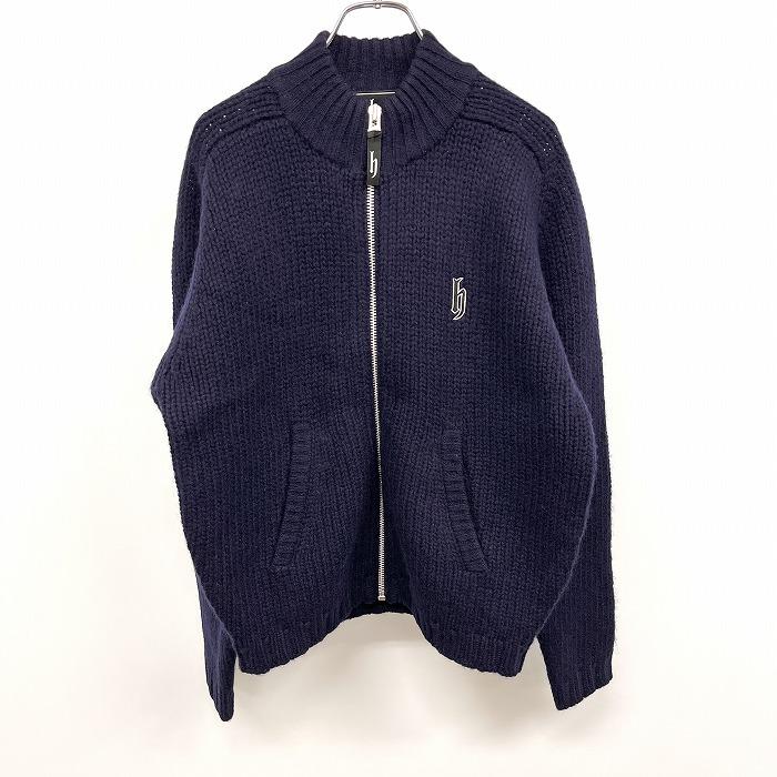 紺色長袖 ニットジャケット ディージェーホンダ 【新品】DJ HONDA ニットジャケット ジップアップ