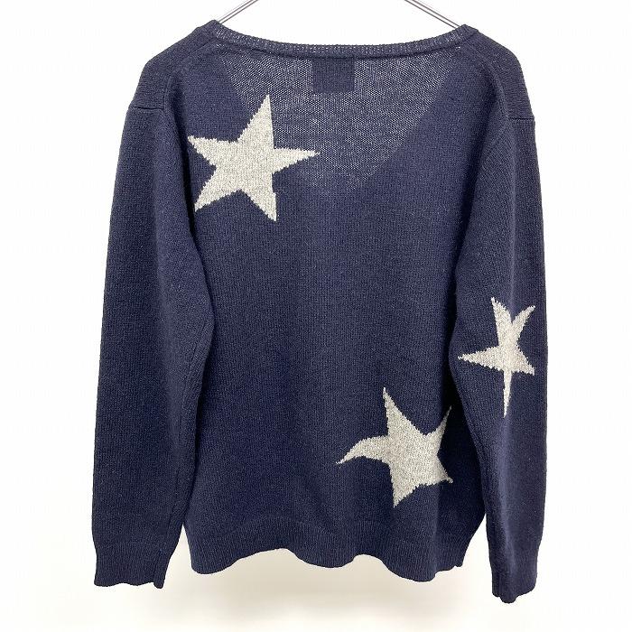 niko and… ニコアンド and  ニット セーター 星柄 Vネック 長袖