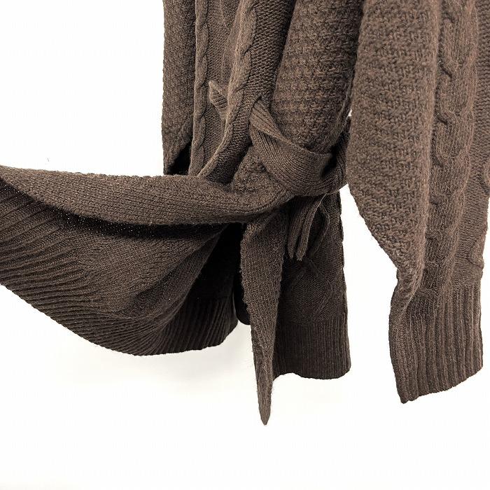 PLST プラステ プルオーバー ケーブルニット セーター 長袖 ウエスト紐